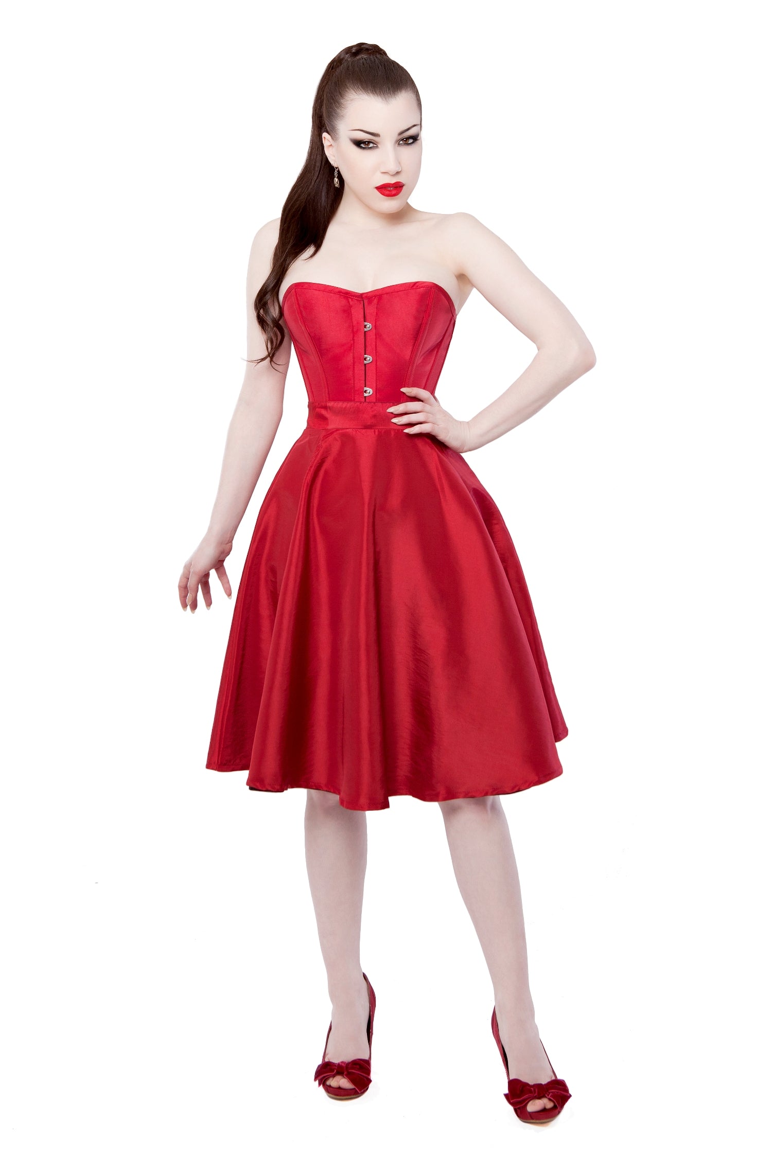 Adore Skirt and Corset Belt Set Red main image 1