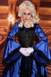 Playgirl Layla Lush Black Tafetta Steel Boned Overbust Corset