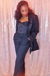 Waist Training Tightlacing Long Corset Cincher In Black