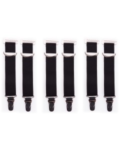 6 breite schwarze hochwertige Metallträger / Strumpfbänder